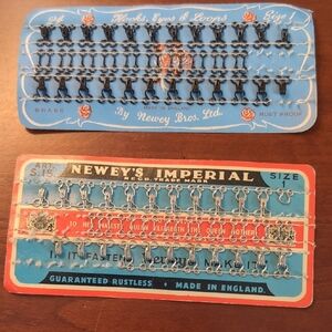 Newey Bros. Vintage Hook & Eye Sets - Blue Card